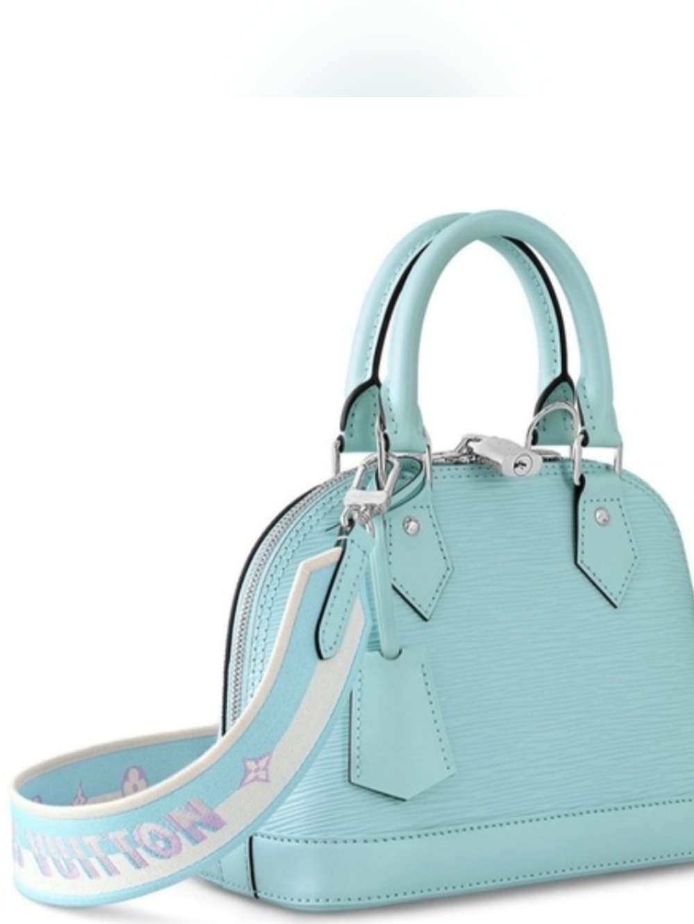 🩵 RARE 🩵 Louis Vuitton Blue Lagoon Alma BB Satchel with Detachable Strap